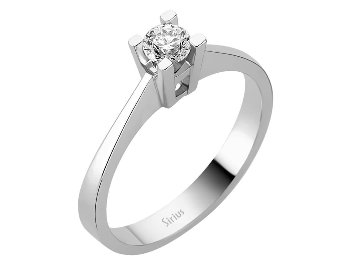 Feiner Solitärring mit Labor-Diamant – 0,27 ct in 14K Weißgold