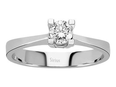 Zeitloser Solitärring mit Labor-Diamant – 0,35 ct in 14K Weißgold
