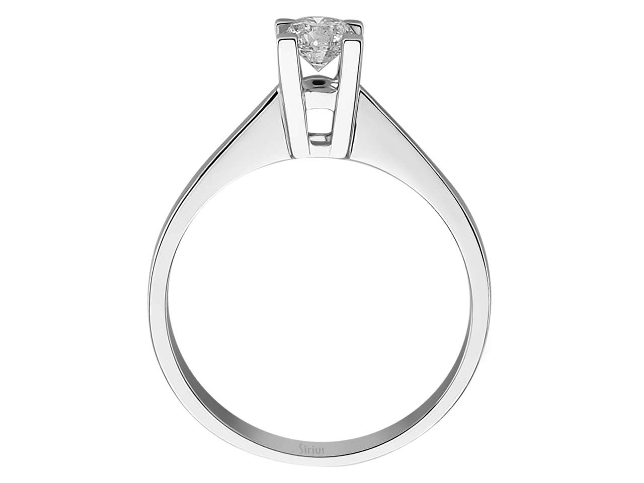 Solitärring mit 0,35 ct Labor-Diamant in 14K Weißgold - Klassisches Design - hochwertiger Schmuck von Rosy Lab Diamonds