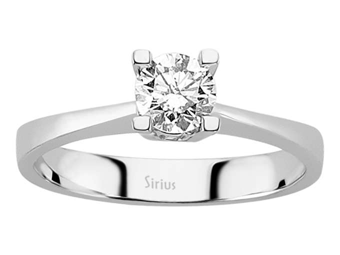 Solitaire Ring with 0.52 ct Diamond | 14K White Gold - high-quality Jewelry from Rosy Lab Diamonds