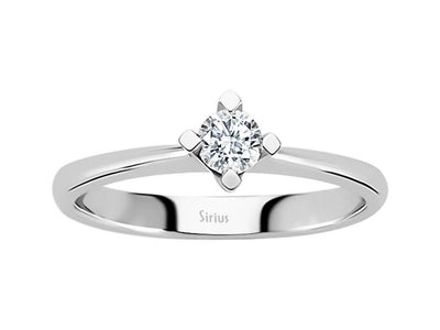 Feiner Solitärring mit Labor-Diamant – 0,21 ct in 14K Weißgold