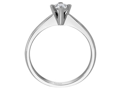 Feiner Solitärring mit Labor-Diamant – 0,21 ct in 14K Weißgold