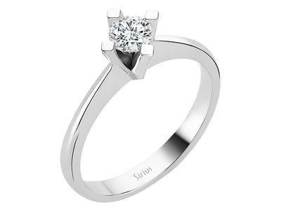 Solitärring mit Labor-Diamant im klassischen Krappenstil – 0,34 ct
