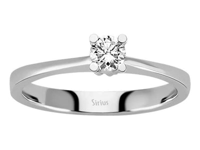 Zarter Solitärring mit Diamant – 0,22 Karat in 14K Weißgold