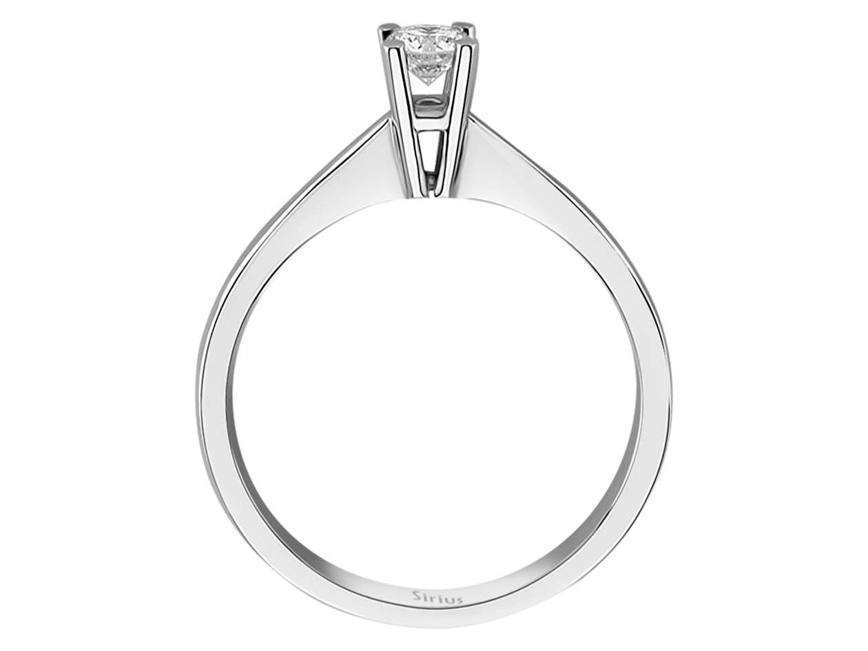 Zarter Solitärring mit Diamant – 0,22 Karat in 14K Weißgold