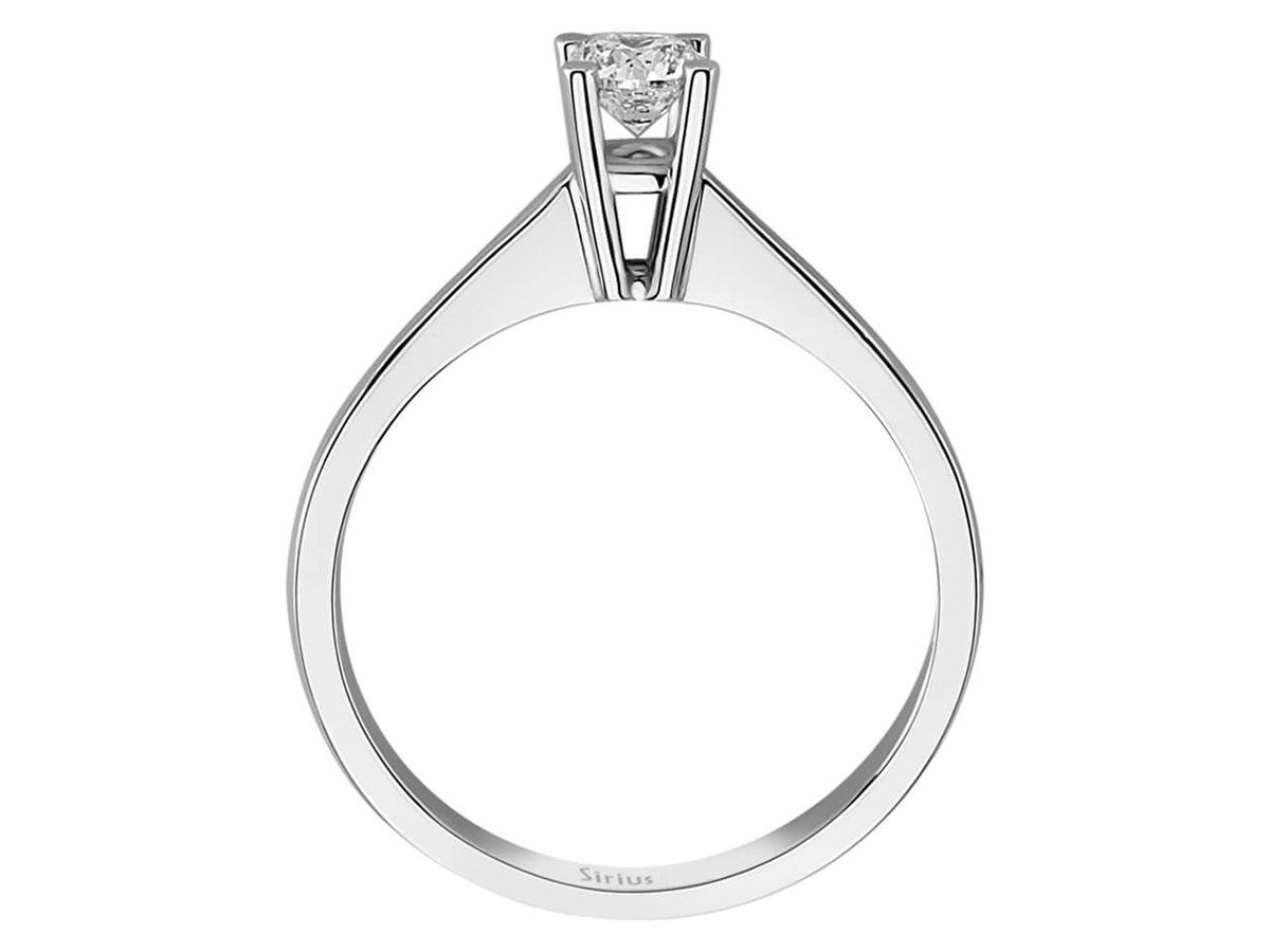 Solitärring mit 0,33 ct Diamant | 14K Weißgold - hochwertiger Schmuck von Rosy Lab Diamonds