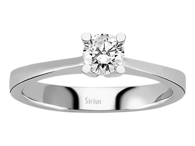 Solitärring mit Diamant – 0,39 Karat in 14K Weißgold