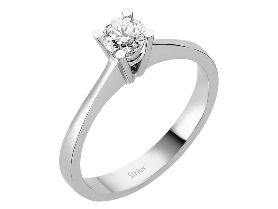 Solitärring mit Diamant – 0,39 Karat in 14K Weißgold