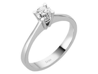 Solitärring mit Diamant – 0,39 Karat in 14K Weißgold