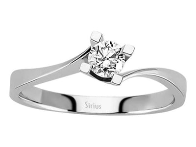Solitärring mit Diamant – 0,31 Karat in 14K Weißgold