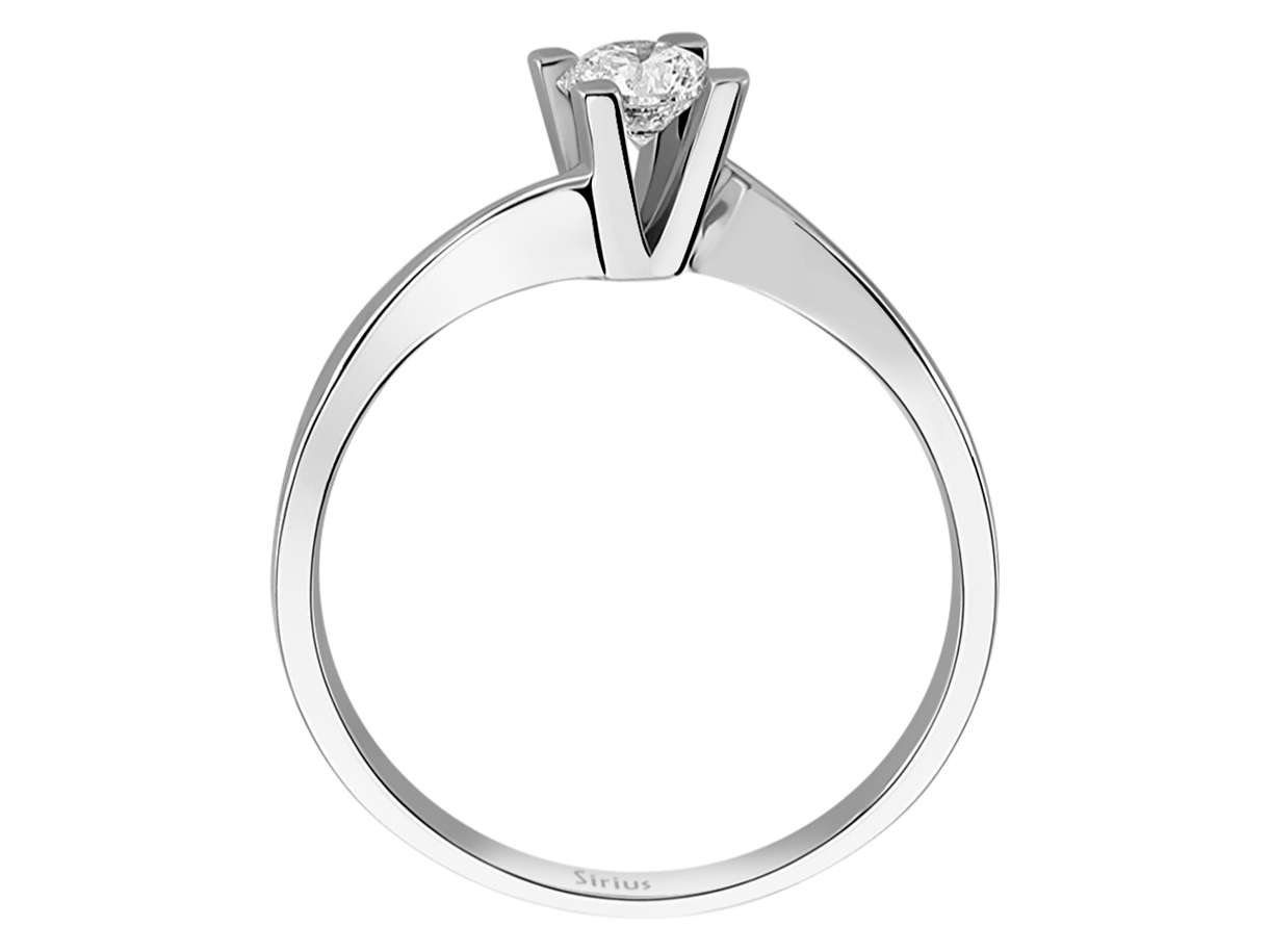 Solitärring mit Diamant – 0,31 Karat in 14K Weißgold