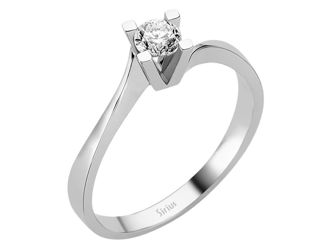 Solitärring mit Diamant – 0,31 Karat in 14K Weißgold
