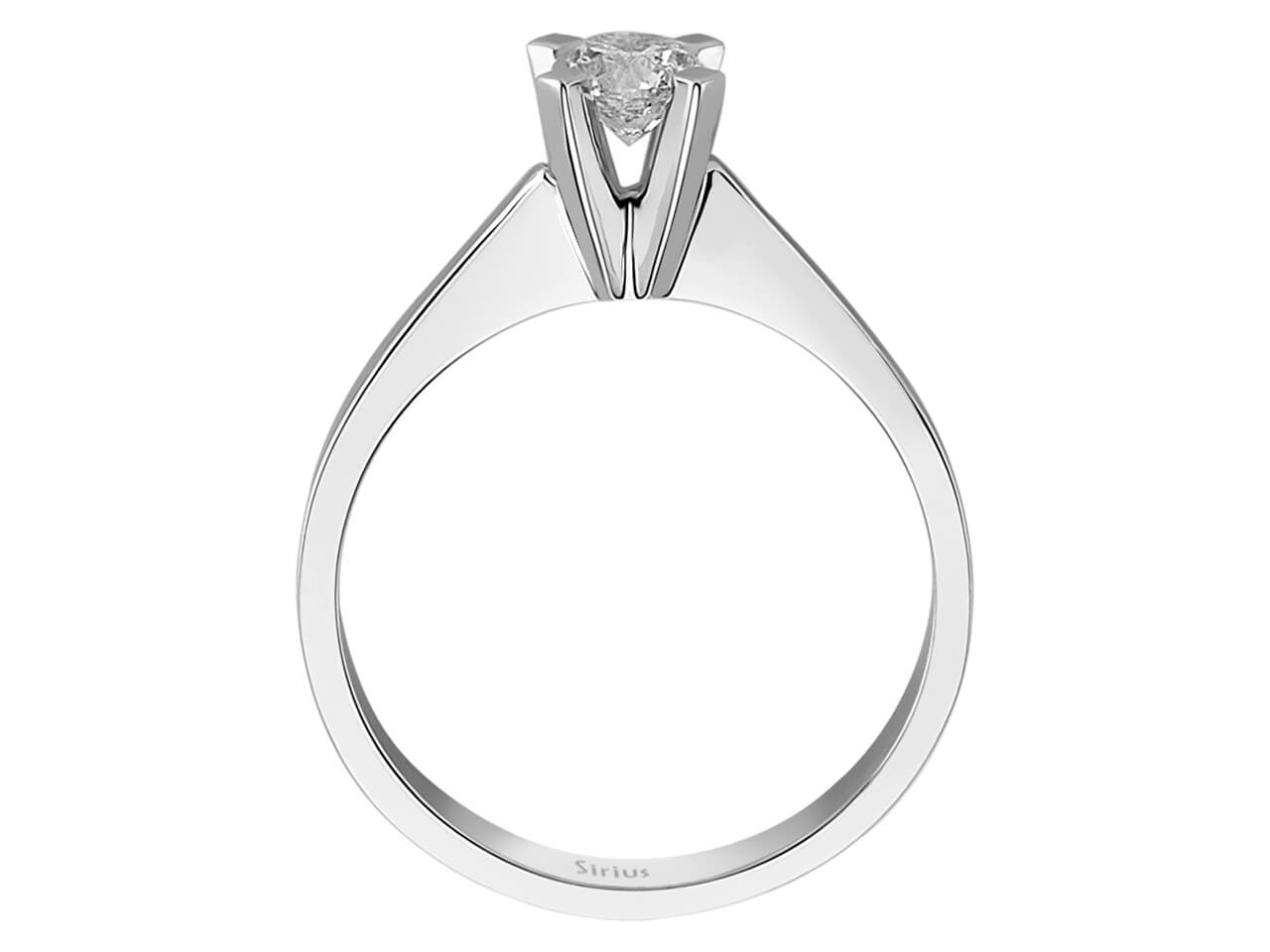Klassischer Solitärring mit Diamant – 0,41 Karat in 14K Weißgold