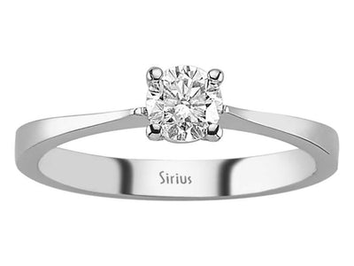 Weißgoldring mit 1 laborgezüchteten Diamanten (0,44 Karat)