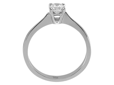 Weißgoldring mit 1 laborgezüchteten Diamanten (0,44 Karat)