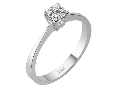 Weißgoldring mit 1 laborgezüchteten Diamanten (0,44 Karat)