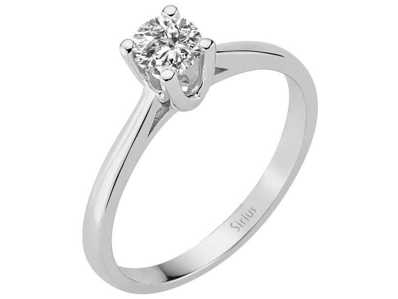 Weißgoldring mit 1 laborgezüchteten Diamanten (0,41 Karat)