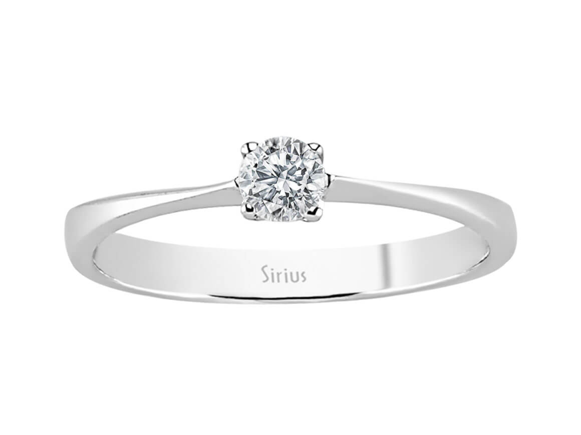 Bague en Or Blanc avec diamant cultivé en laboratoire de 0,15 carat – 14 K, 2,00 g – Bijoux haut de gamme de Rosy Lab Diamonds