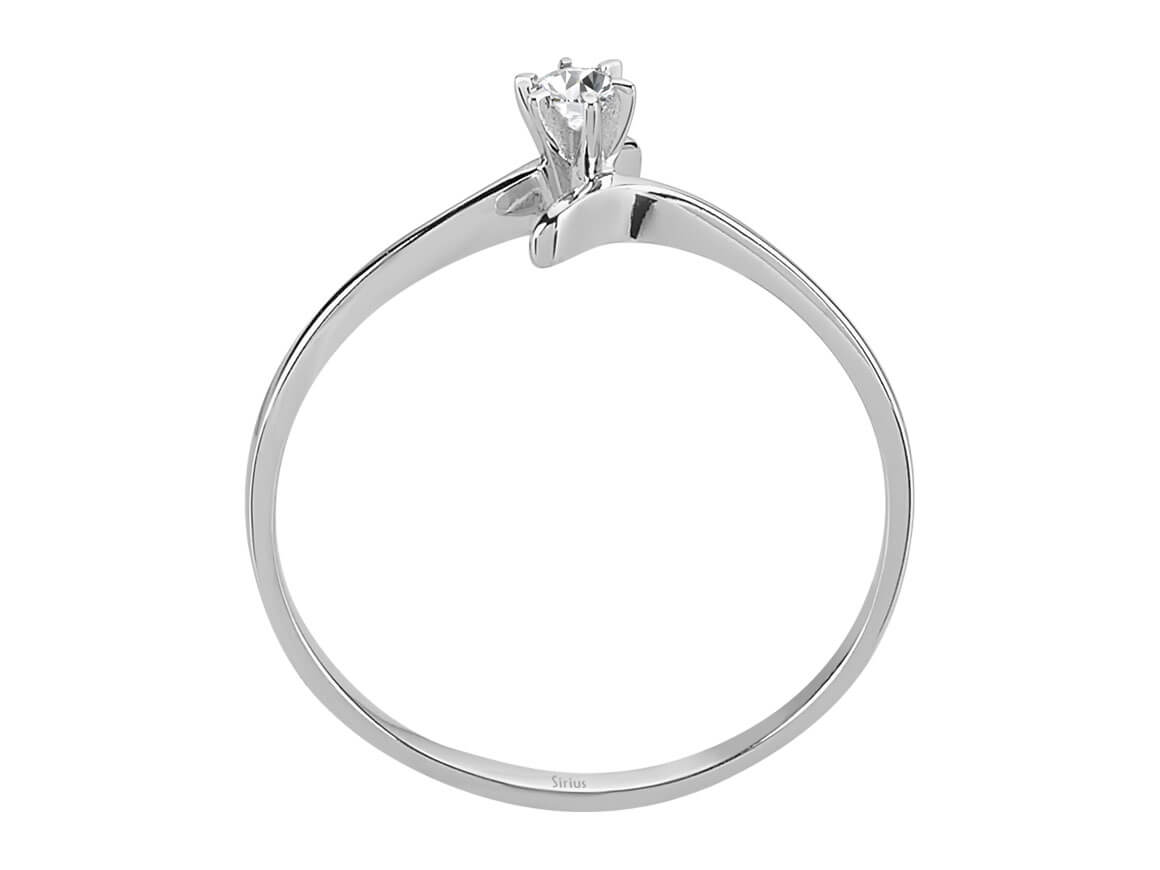 Weißgold-Ring mit einem 0,05 Karat und 0,89 Karat laborgezüchteten Diamanten im Rundschliff