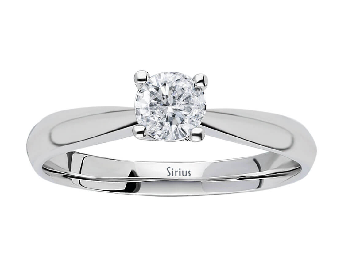 Bague solitaire en Or Blanc avec diamant cultivé en laboratoire – 14 K, 2,35 g – Bijoux haut de gamme de Rosy Lab Diamonds