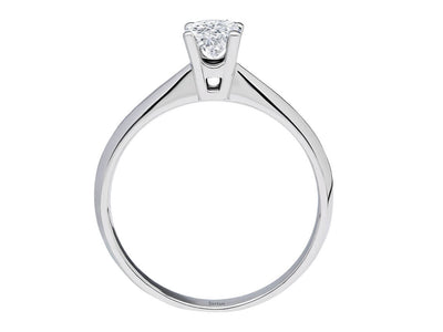 Weißgold-Solitärring mit 1 laborgezüchtetem Diamanten