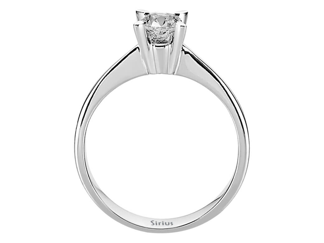 Zeitloser Weißgold-Solitärring mit 1 laborgezüchtetem Diamanten