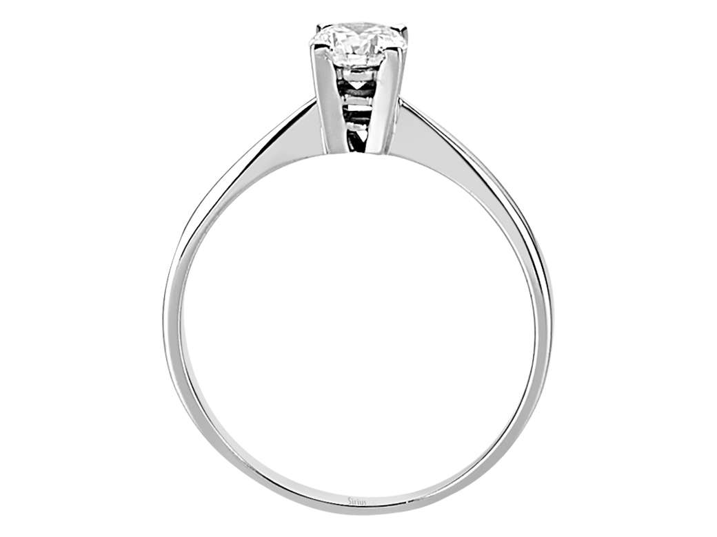 Eleganter Weißgold-Solitärring mit 1 laborgezüchtetem Diamanten