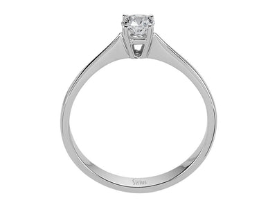 Weißgold-Solitärring mit 1 laborgezüchtetem Diamanten