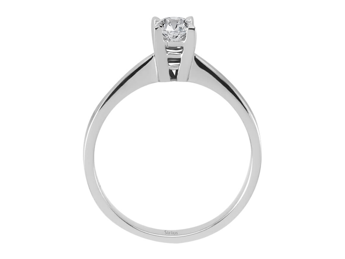 Weißgold-Solitärring mit 1 laborgezüchtetem Diamanten