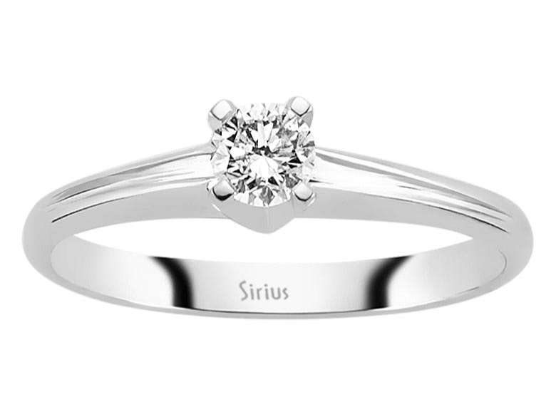 Bague solitaire en Or Blanc avec diamant de laboratoire – 14 K, 2,40 g – Bijoux haut de gamme de Rosy Lab Diamonds