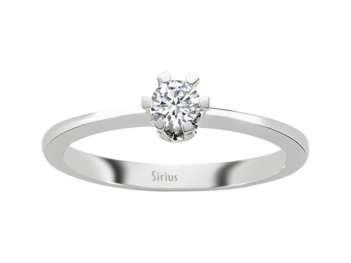 Ring mit Diamant & Labordiamanten in 18K Weißgold | Rosy – hochwertiger Schmuck von Rosy Lab Diamonds