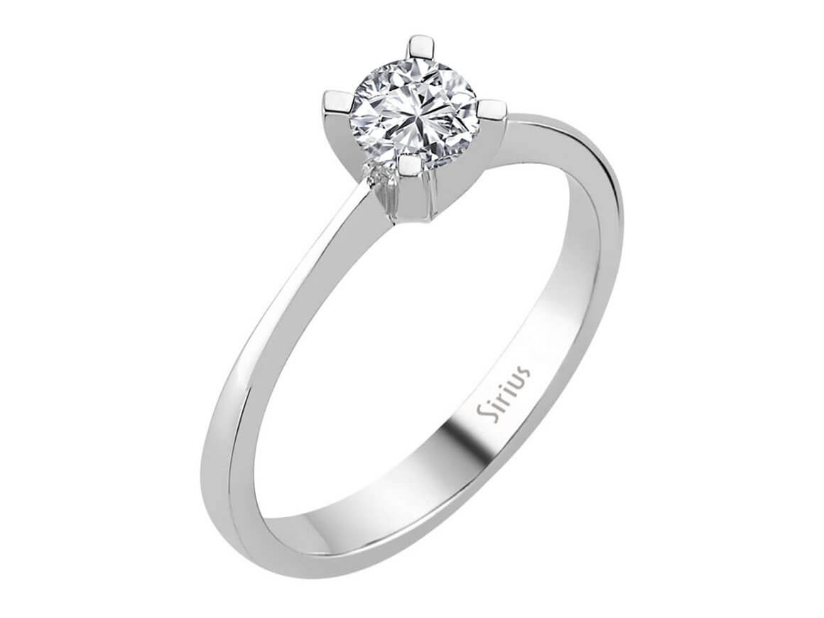 0,37 karat laboratuvarda yetiştirilmiş elmaslı şık Beyaz Altın yüzük - 14K Beyaz Altın - Rosy Lab Diamonds'tan kaliteli Mücevher