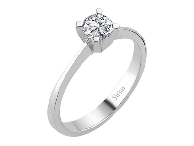 Stilvoller Weißgold-Ring mit 0,37 Karat Labor-Diamant
