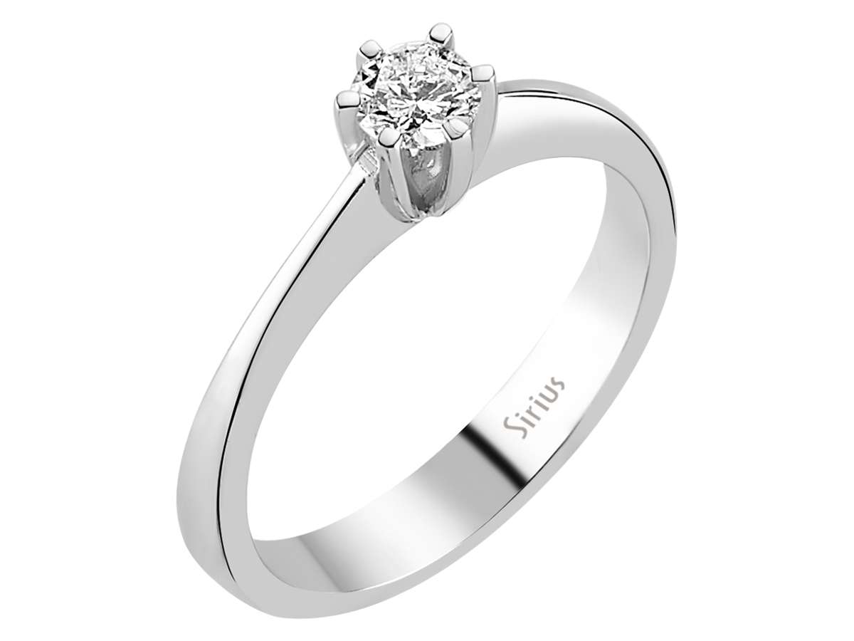 Zeitloser Weißgold-Ring mit 0,27 Karat laborgezüchtetem Diamanten - 14K Weißgold - hochwertiger Schmuck von Rosy Lab Diamonds