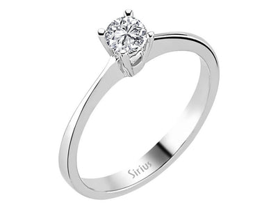 Feiner Weißgold-Ring mit 0,32 Karat Labor-Diamant