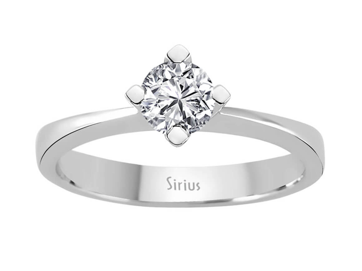 Timeless White Gold ring with a 0.37-carat lab-grown diamond – 14K White Gold – high-quality Jewelry by Rosy Lab Diamonds