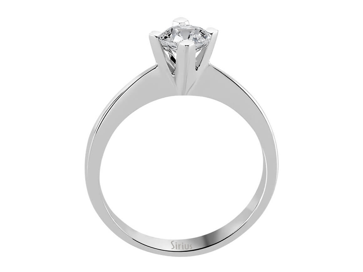 Zeitloser Weißgold-Ring mit 0,37 Karat Labor-Diamant