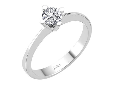 Zeitloser Weißgold-Ring mit 0,37 Karat Labor-Diamant