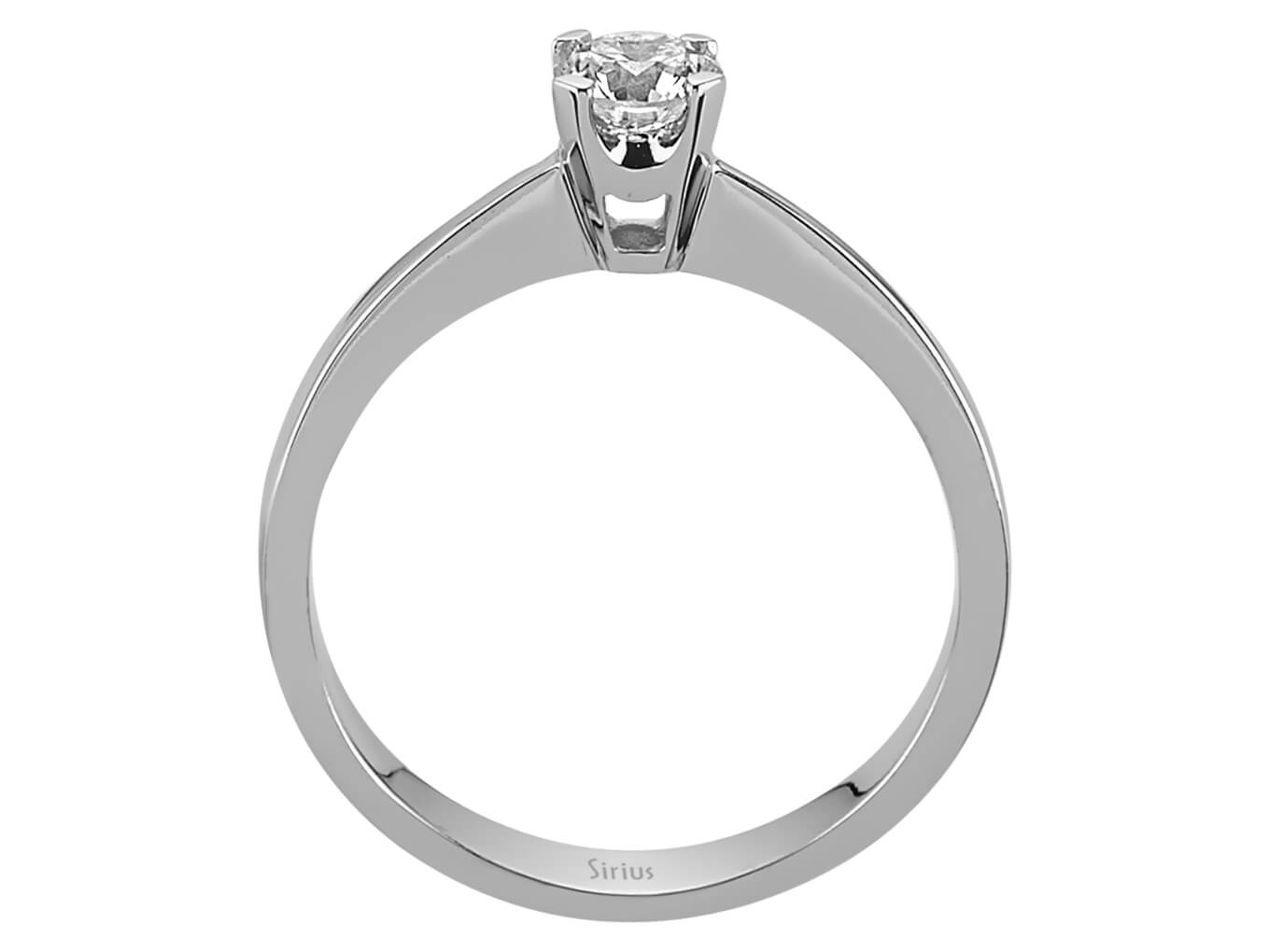 Eleganter Solitär-Ring mit 0,34 ct Diamant in 14K Weißgold