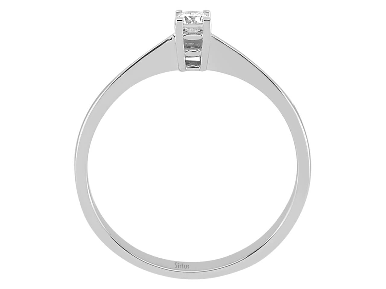 Delicate Engagement Ring with 0.10 ct Diamond – 14K White Gold | 17R0120 – High-Quality Jewelry by Rosy Lab Diamonds