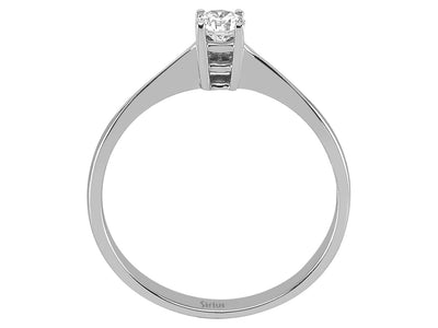 Verlobungsring aus 14K Weißgold mit 0,20 Karat natürlichem Diamanten – 17R0121