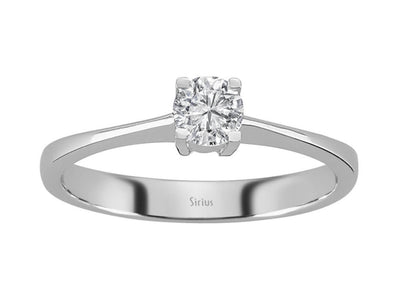 Verlobungsring aus 14K Weißgold mit 0,30 Karat natürlichem Diamanten – 17R0122