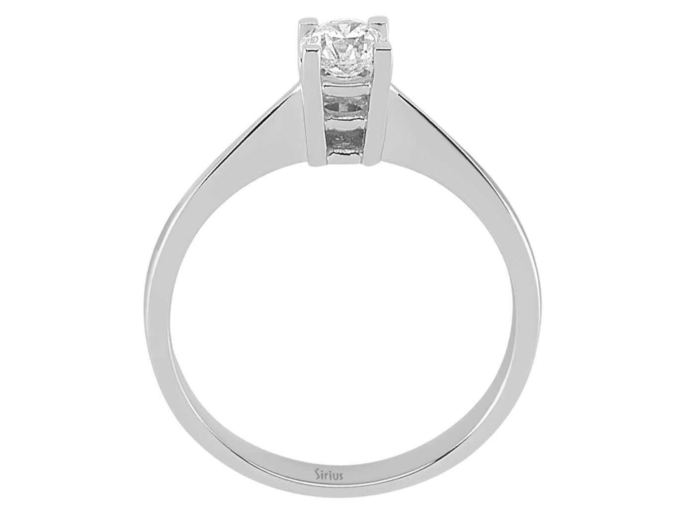 Verlobungsring aus 14K Weißgold mit 0,38 Karat natürlichem Diamanten – 17R0123