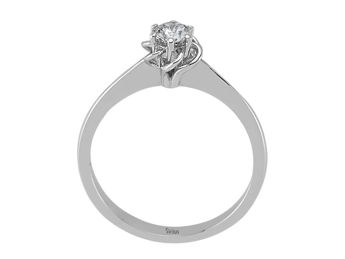 Bague solitaire en Or Blanc 14 carats avec un diamant de laboratoire de 0,31 ct – Bijoux haut de gamme de Rosy Lab Diamonds