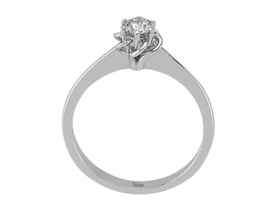 Klassischer Solitärring mit Labor-Diamant – 0,31 ct, 14K Weißgold