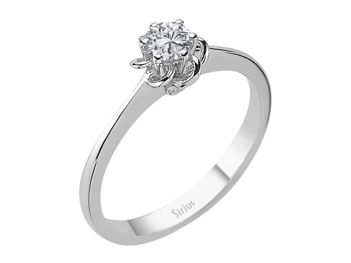 Bague solitaire en Or Blanc 14 carats avec un diamant de laboratoire de 0,31 ct – Bijoux haut de gamme de Rosy Lab Diamonds