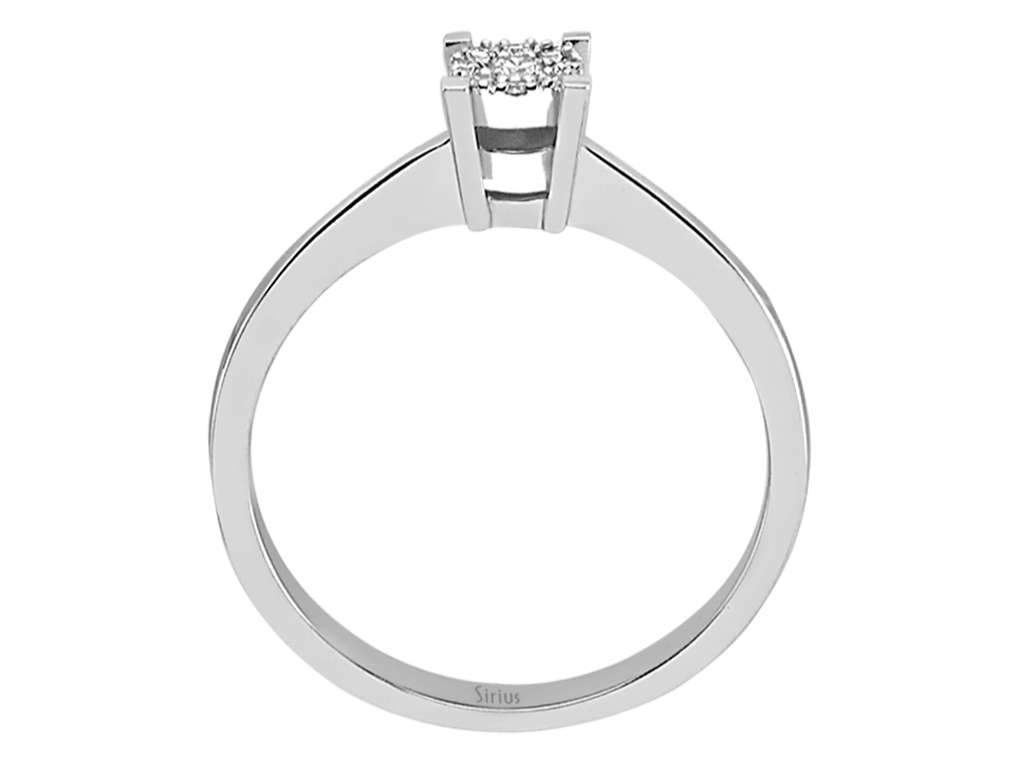 Cluster-Ring aus 8K Weißgold mit 9 Labor-Diamanten - 0.06 ct - hochwertiger Schmuck von Rosy Lab Diamonds