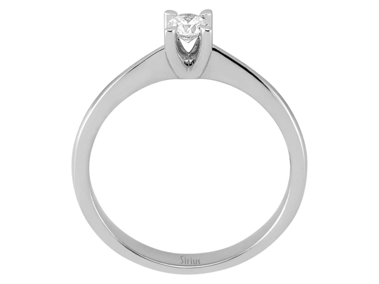 Zarter Solitärring aus 14K Weißgold mit 0,19 ct Labordiamant