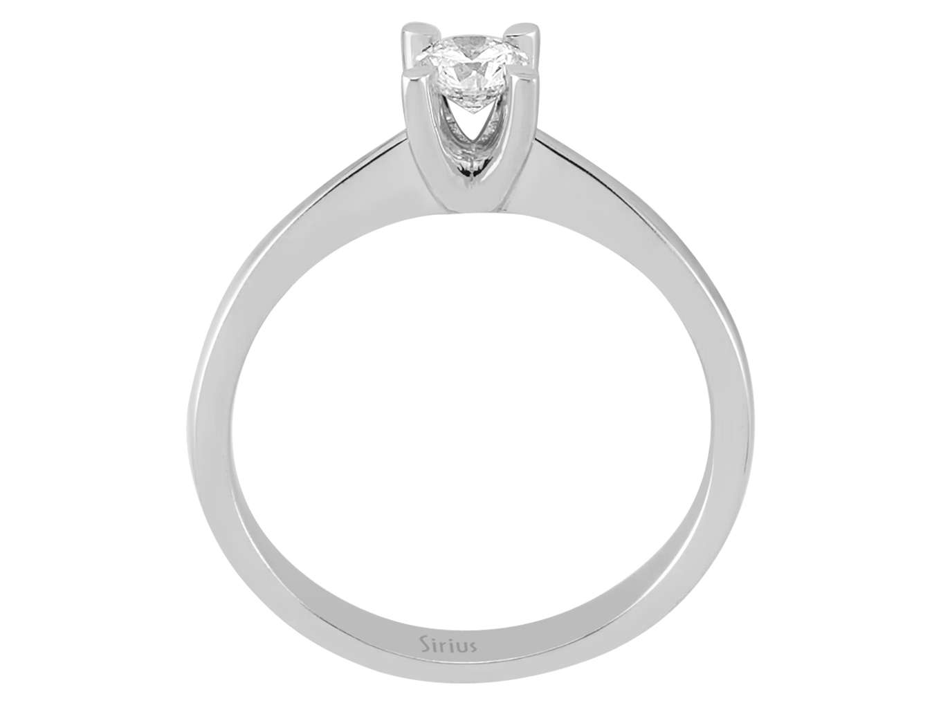 Klassischer Solitärring aus 14K Weißgold mit 0,29 ct Labordiamant