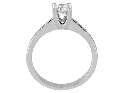 Eleganter Solitär-Diamantring mit 0,38 ct in 14K Weißgold